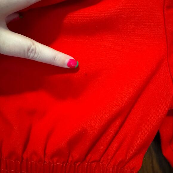 Vintage Sears Hooded‎ Red Gingham Dress Jacket Coat 6 44.5” to 47” Girls Kids - Picture 9 of 12